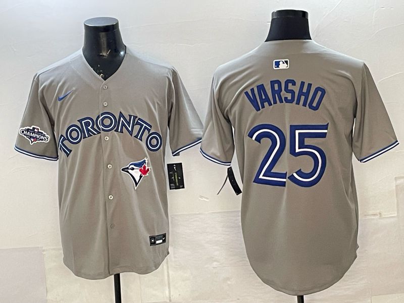 Men Toronto Blue Jays #25 Varsho Grey 2026 Nike Game MLB Jersey 003
